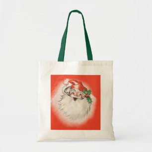 Bolso De Tela Navidad Vintage, Alegre Santa Claus Retro de los 5