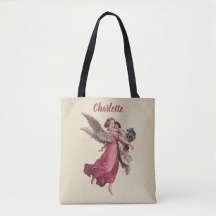 Bolso De Tela Navidad Vintage, Ángel de la Guarda Victoriano
