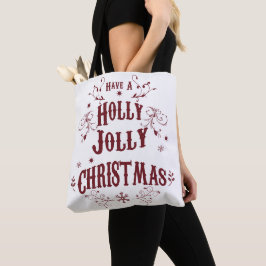 Bolso De Tela Navidad Vintage Holly Jolly