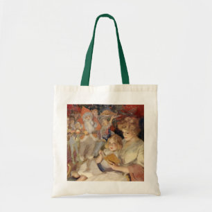 Bolso De Tela Navidad Vintage, Madre Leyendo Cuento de Dormir