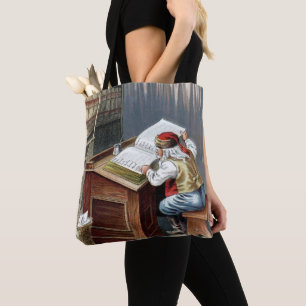 Bolso De Tela Navidad Vintage, San Nicolás Buen o Mal Comportami