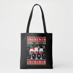 Bolso De Tela Navidad Wine
