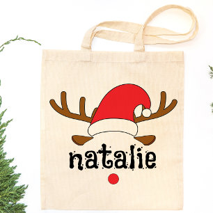 Bolso De Tela Navidades a juego de Personalizados de renos perso