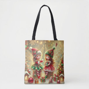 Bolso De Tela Navidades Adorables Fe De La Tierra De Las Maravil