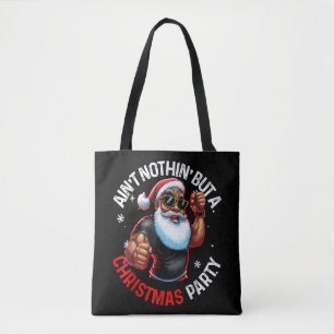 Bolso De Tela Navidades afroamericanos de Santa Claus Pajama
