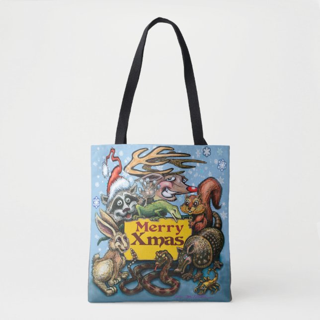Bolso De Tela Navidades Animales Tote Bag (Anverso)