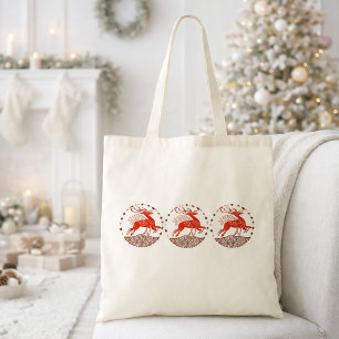 Bolso De Tela Navidades Art Deco venado