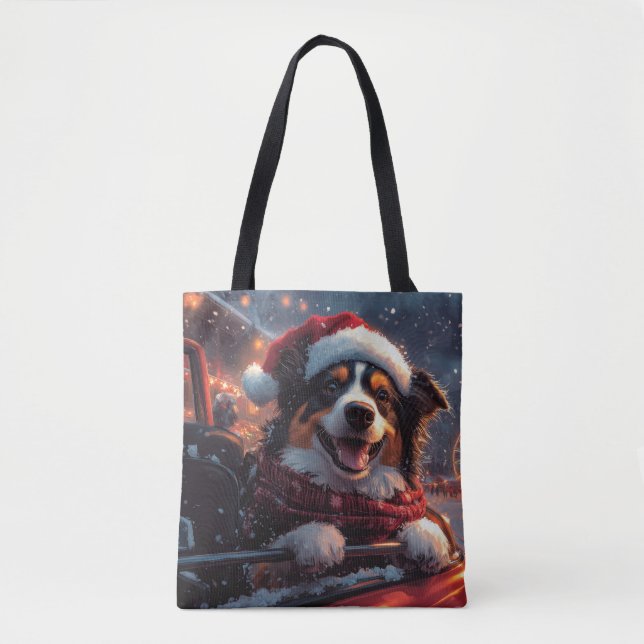 Bolso De Tela Navidades australianos de montaña rusa de perros K (Anverso)