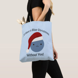 Bolso De Tela Navidades azules sin ti