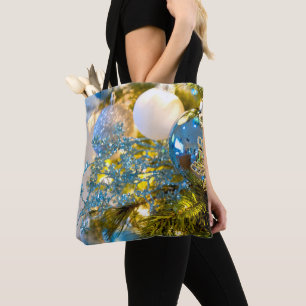 Bolso De Tela Navidades azules y de oro mágico