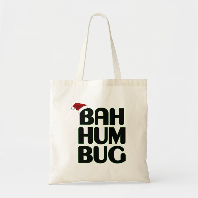 Bolso De Tela Navidades Bah Humbug Sweatshirt-Xmas Humbug Santa (Frente)