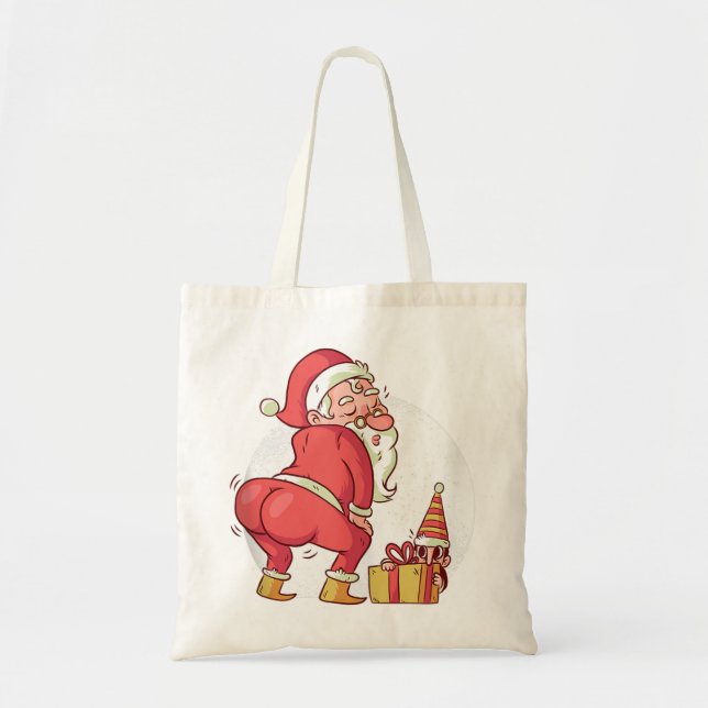 Bolso De Tela Navidades bailando el pijama de twerk santa claus  (Frente)