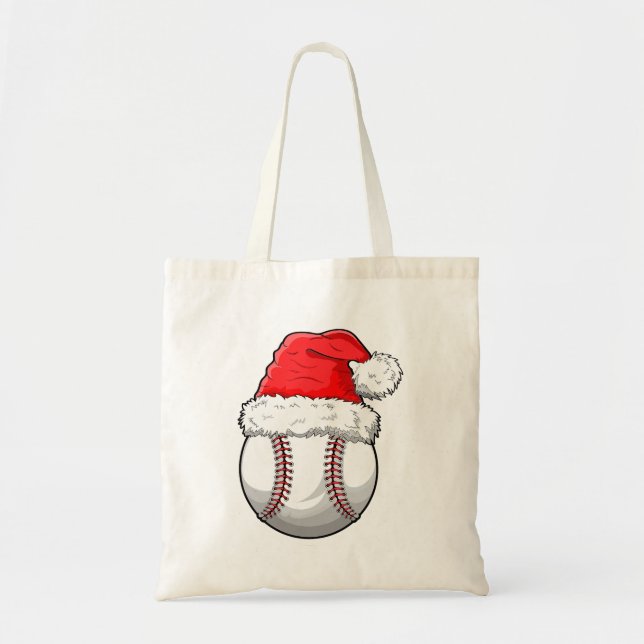 Bolso De Tela Navidades Ball de Béisbol Santa Hat Divertidas Nav (Frente)