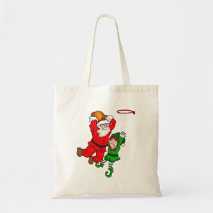 Bolso De Tela Navidades Baloncesto Santa Claus Slam Dunk Elf Fun