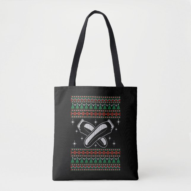 Bolso De Tela Navidades barber feos suéter navidad (Anverso)