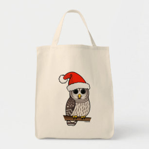 Bolso De Tela Navidades Barred Owl Santa