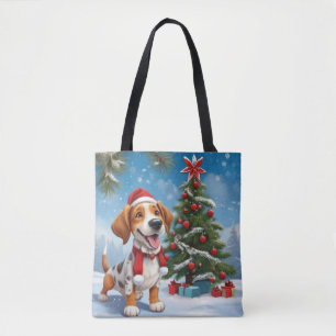 Bolso De Tela Navidades Beagle Dog