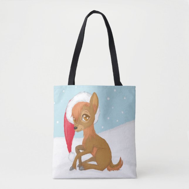 Bolso De Tela Navidades bebés renos (Anverso)