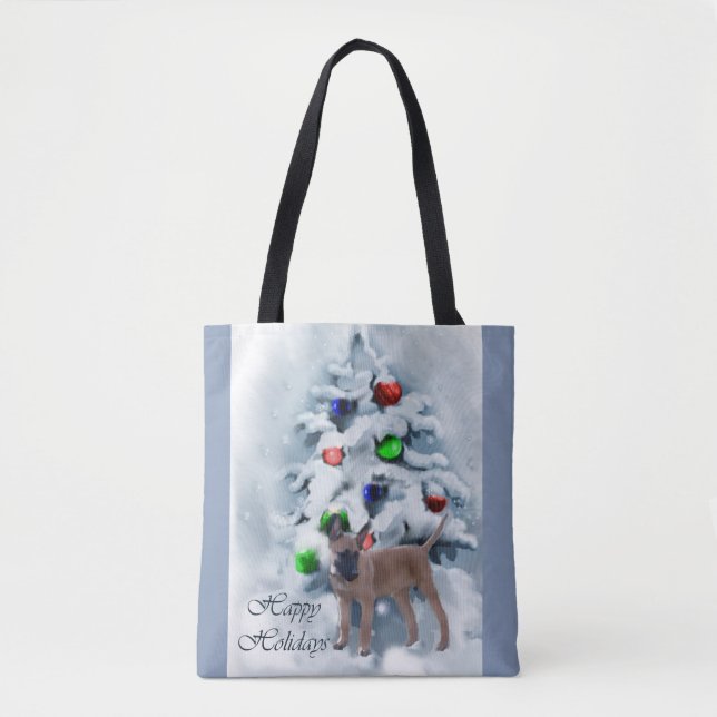 Bolso De Tela Navidades belgas de Malinois (Anverso)