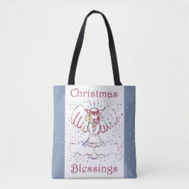 Bolso De Tela Navidades bendiciendo Tote Angel