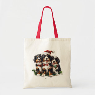 Bolso De Tela Navidades Bernese Mountain Dogs