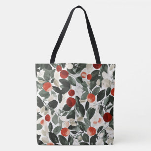 Bolso De Tela Navidades Berries Rojas Verdes