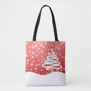 Bolso De Tela Navidades blancos