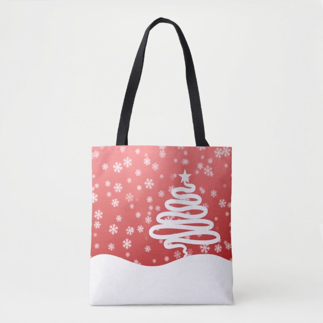 Bolso De Tela Navidades blancos (Anverso)