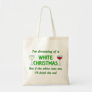 Bolso De Tela Navidades blancos