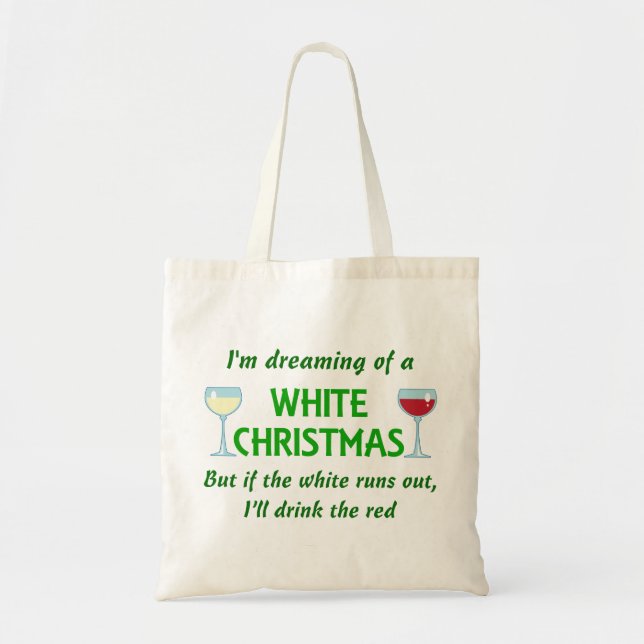 Bolso De Tela Navidades blancos (Frente)