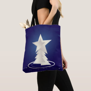 Bolso De Tela Navidades blancos