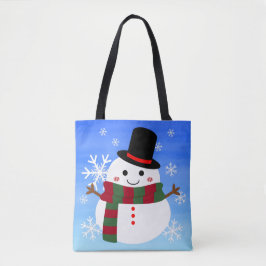 Bolso De Tela Navidades blancos Snowman