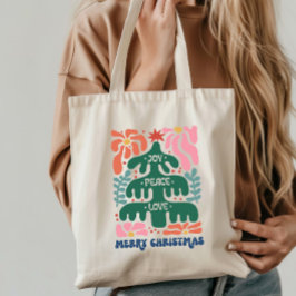 Bolso De Tela Navidades Boho Alegran la Paz Amor