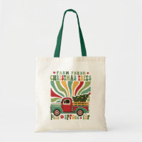 Navidades Boho cultivan camión de árboles frescos