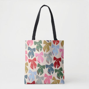 Bolso De Tela Navidades Bows Coquette