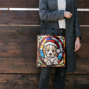 Bolso De Tela Navidades Cachorro Faux Stainass