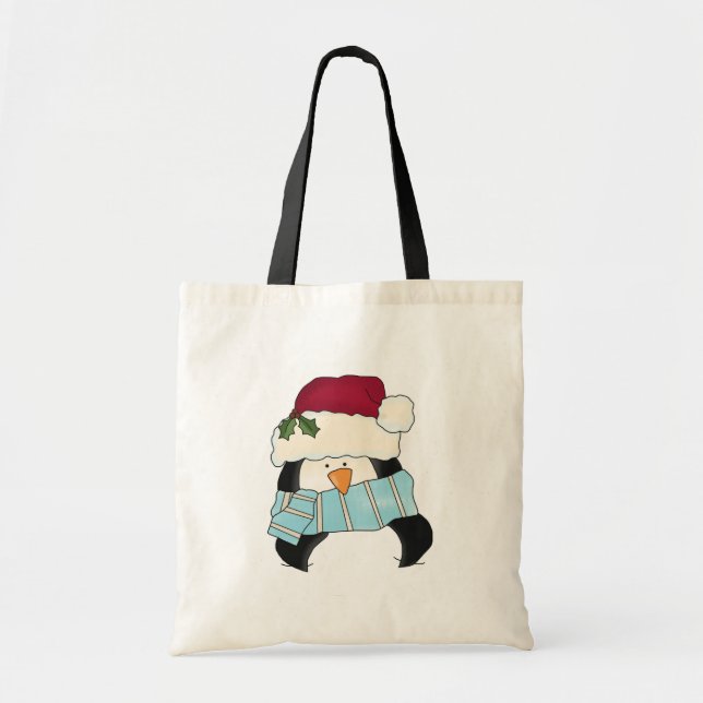 Bolso De Tela Navidades camisetas y regalos de pingüino (Frente)