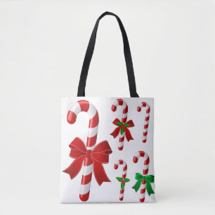 Bolso De Tela Navidades Candy Cane