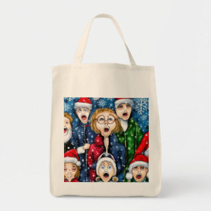 Bolso De Tela Navidades Caroling