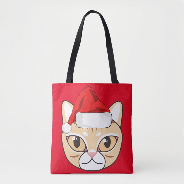 BOLSO DE TELA NAVIDADES CAT TOTE BAGS PURSES (Anverso)