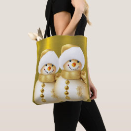 Bolso De Tela Navidades celebran feriado de invierno con Snowman