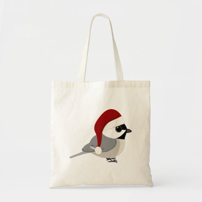 Bolso De Tela Navidades Chickadee (Frente)
