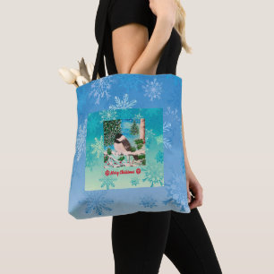 Bolso De Tela Navidades Chickadee Chatter