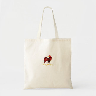 Bolso De Tela Navidades Chow Chow Red Plaid Perro LoverPajama