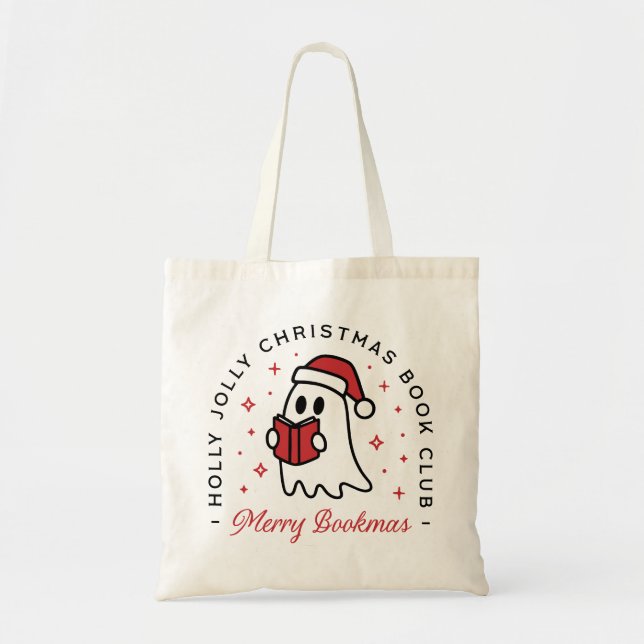 Bolso De Tela Navidades club de lectura estética de fantasmas pr (Frente)