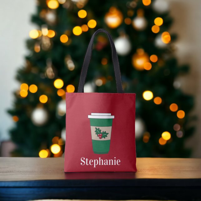 Bolso De Tela Navidades Coffee Holly Personalizado (Subido por el creador)