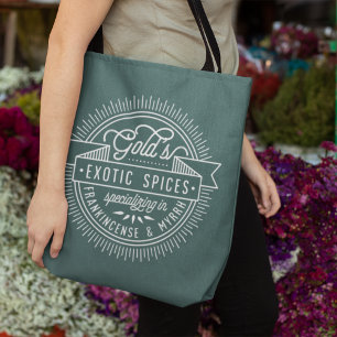 Bolso De Tela Navidades con logotipo de época