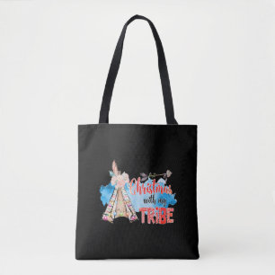 Bolso De Tela Navidades con mi tribu