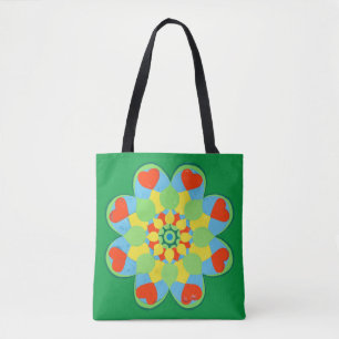 Bolso De Tela Navidades Corazón Mandala