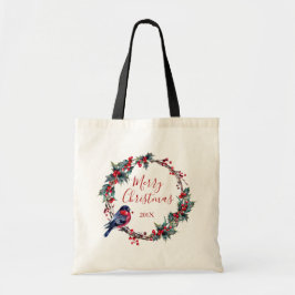 Bolso De Tela Navidades corearon a Holly y a bullfinch